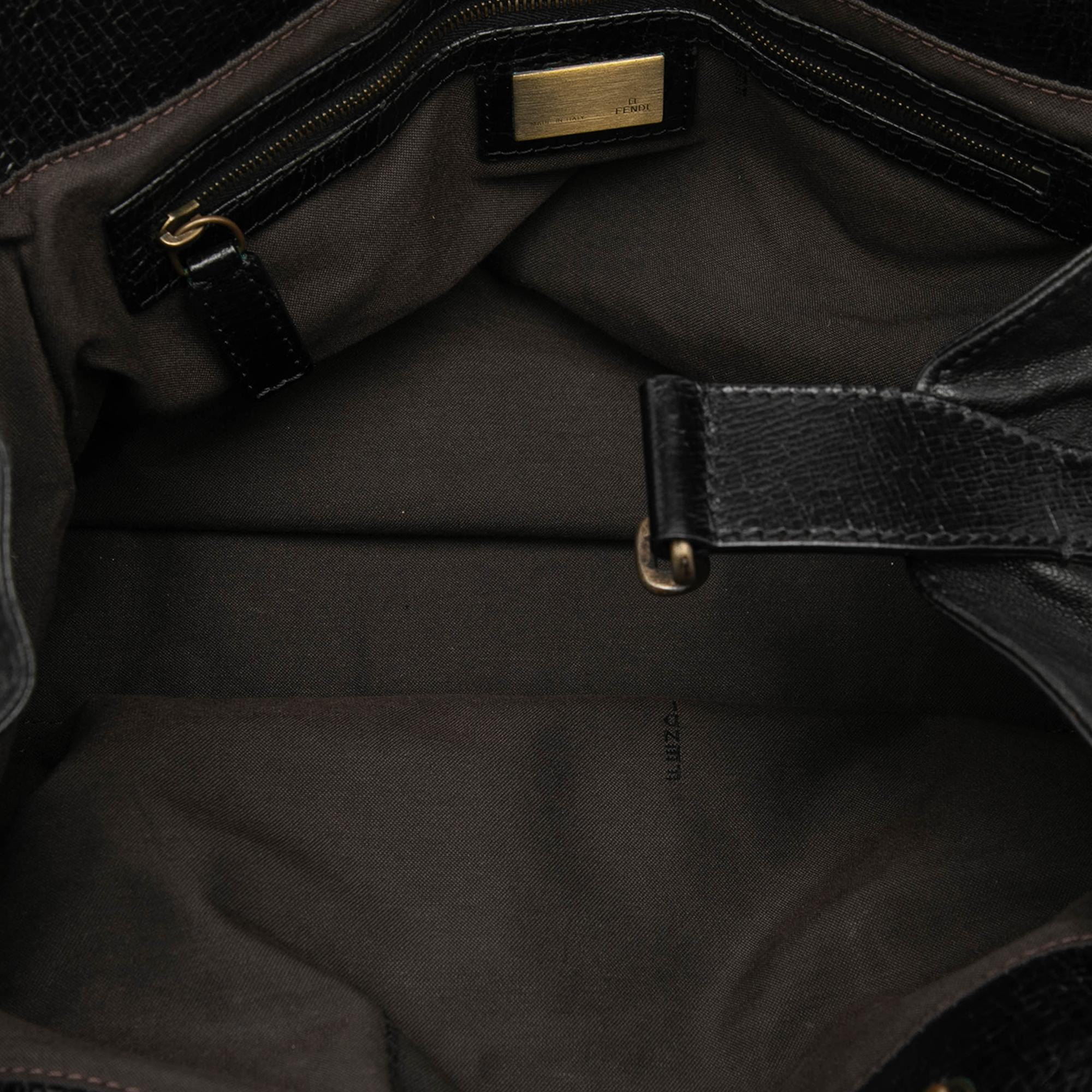 Fendi Leather Etniko Du Jour Handbag