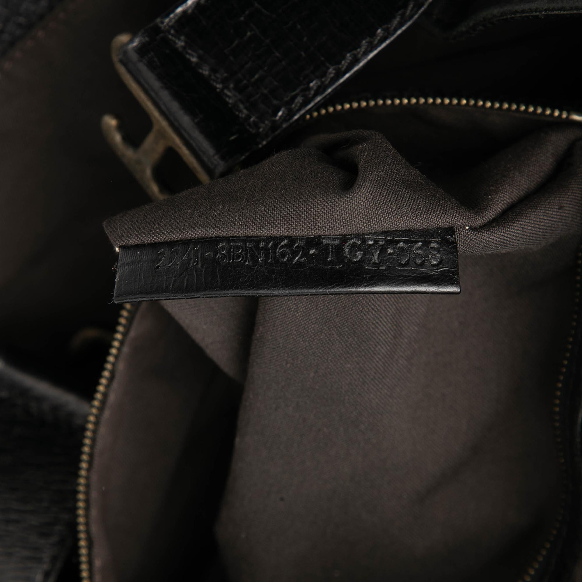 Fendi Leather Etniko Du Jour Handbag
