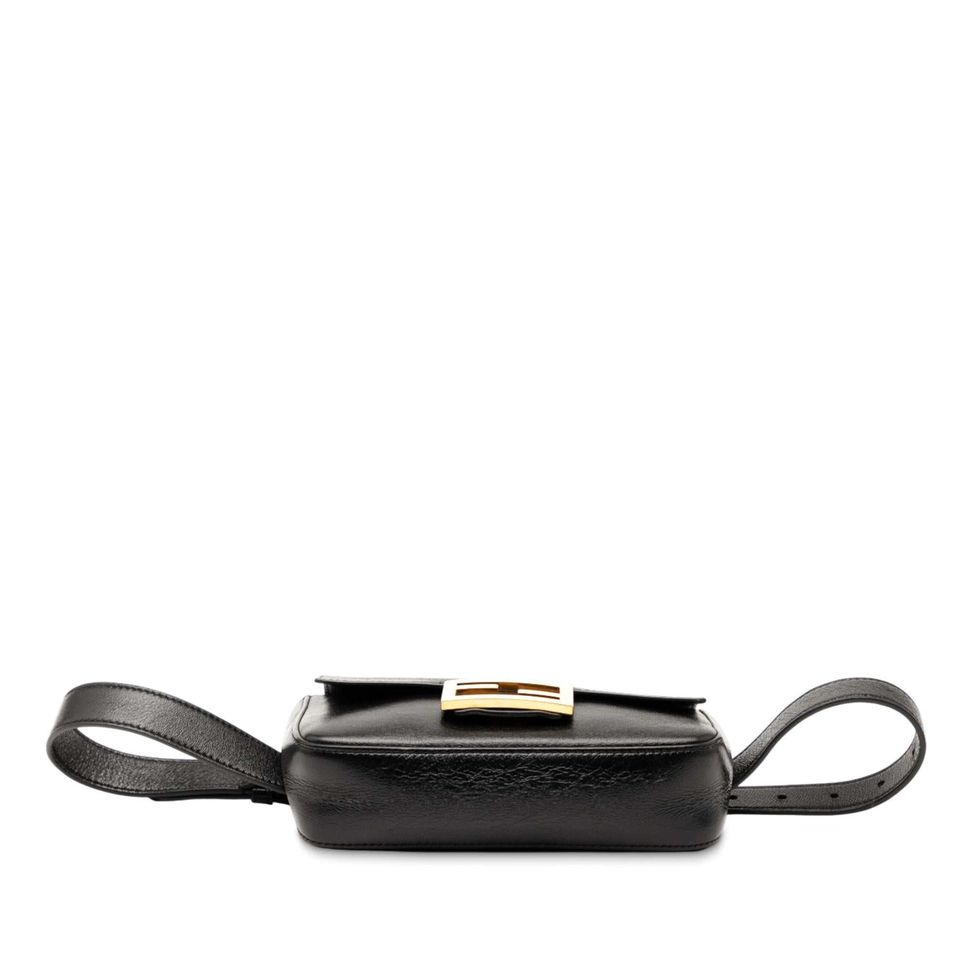 Fendi Leather FF Logo Baguette Belt Bag