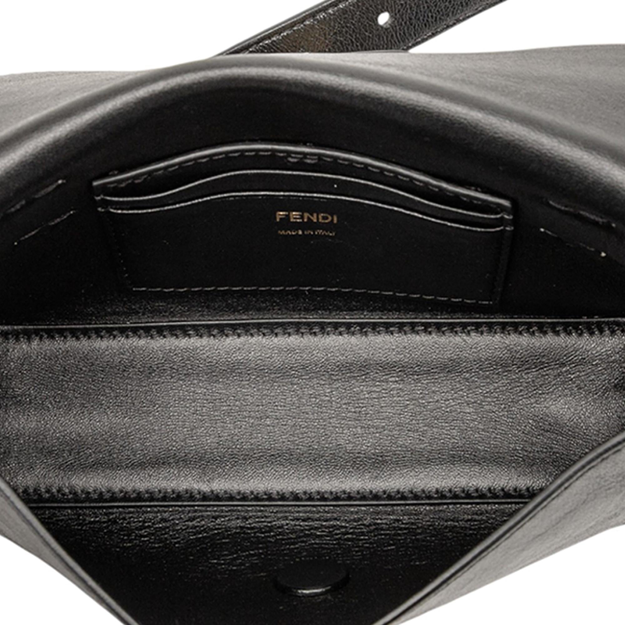 Fendi Leather FF Logo Baguette Belt Bag