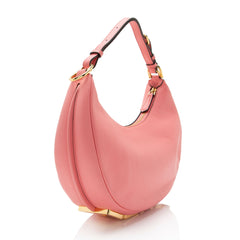 Fendi Leather Fendigraphy Small Hobo