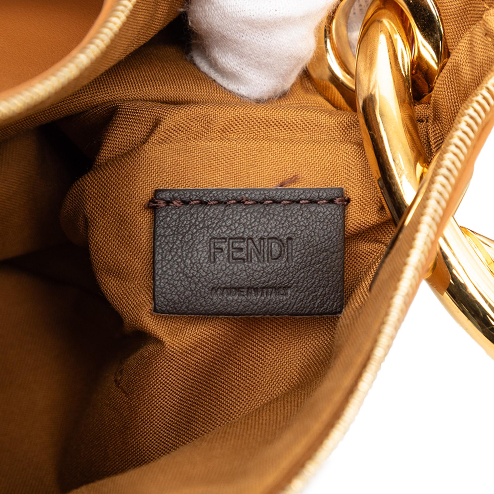 Fendi Leather Flowerland Triplette Clutch