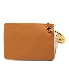 Fendi Leather Flowerland Triplette Clutch