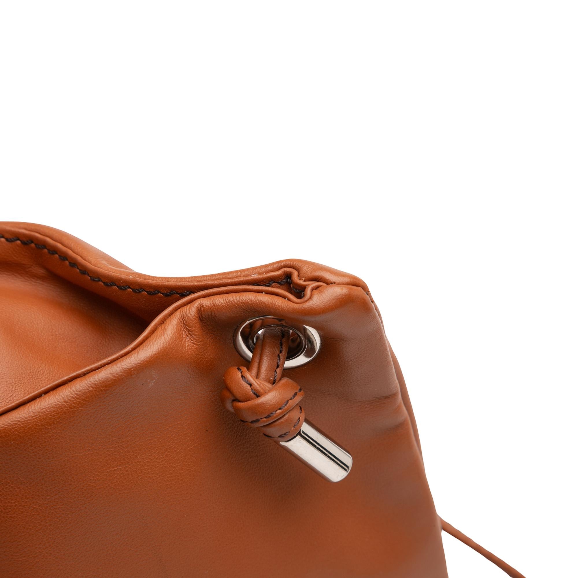 Fendi Leather Logo Drawstring Backpack