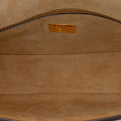 Fendi Leather Metal Stitch Baguette Satchel