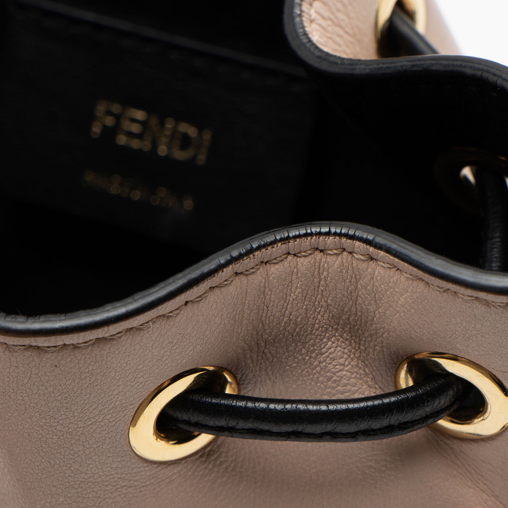 Fendi Leather Mon Tresor Small Bucket Bag