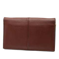 Fendi Leather Peekaboo Chain Clutch