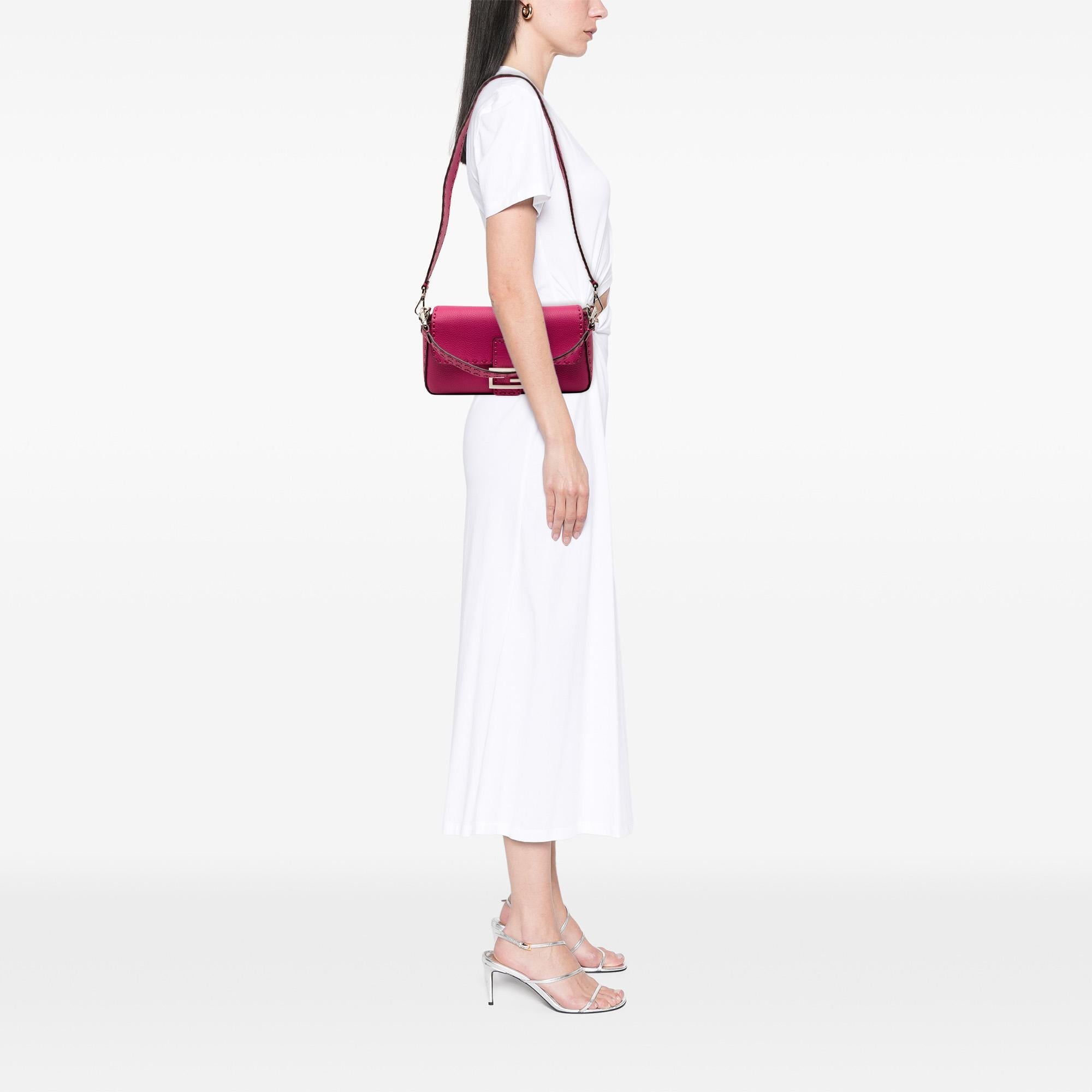 Fendi Leather Selleria Baguette Satchel