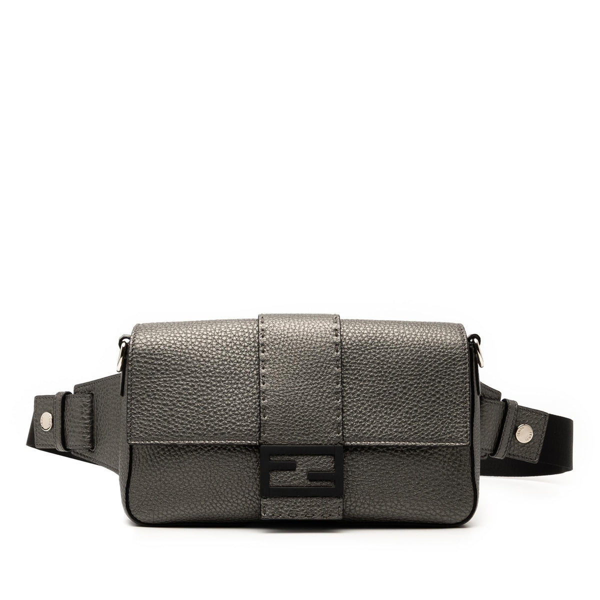 Fendi Leather Selleria Convertible Baguette Satchel
