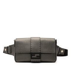 Fendi Leather Selleria Convertible Baguette Satchel