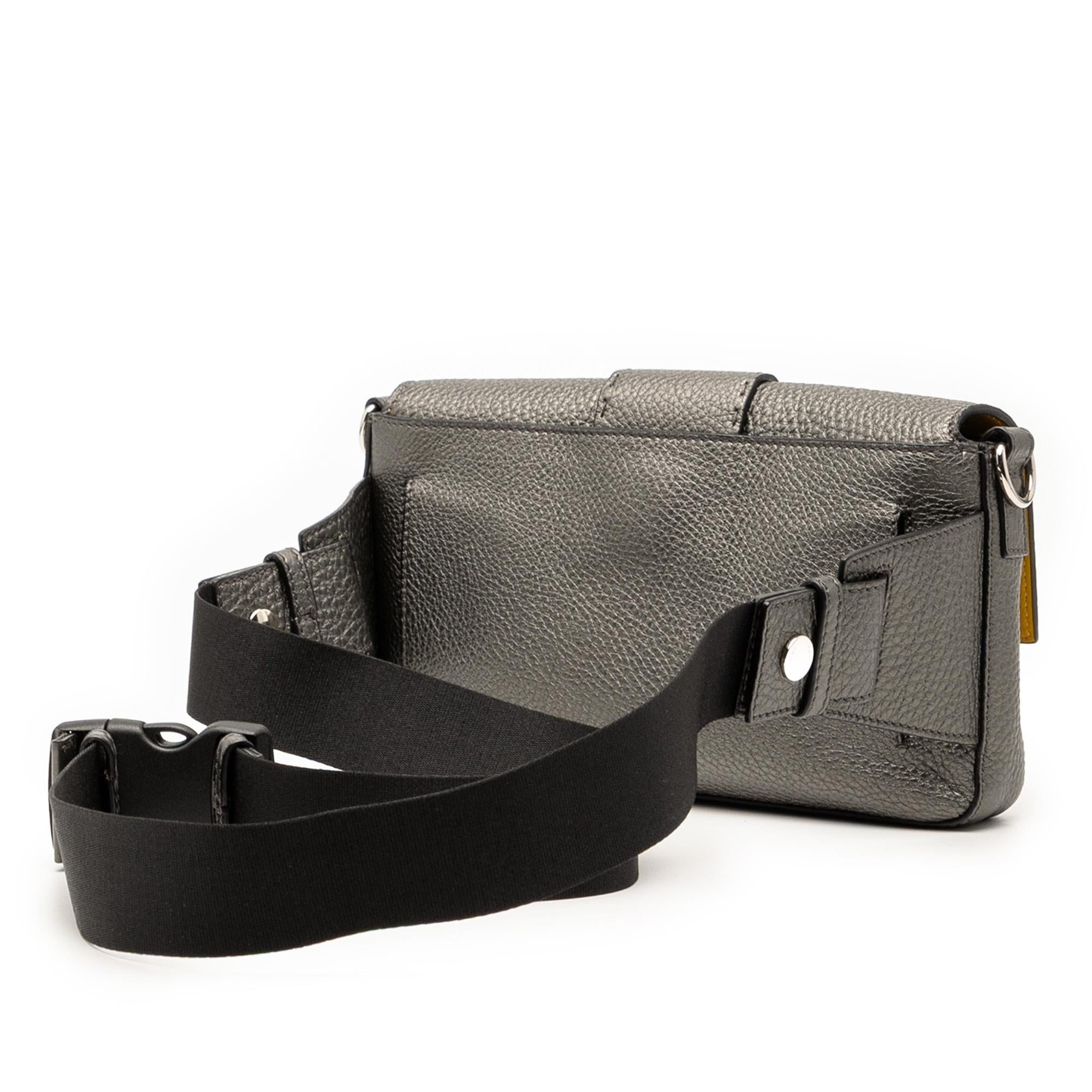 Fendi Leather Selleria Convertible Baguette Satchel