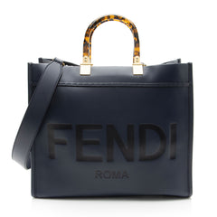 Fendi Leather Sunshine Medium Shopper Tote