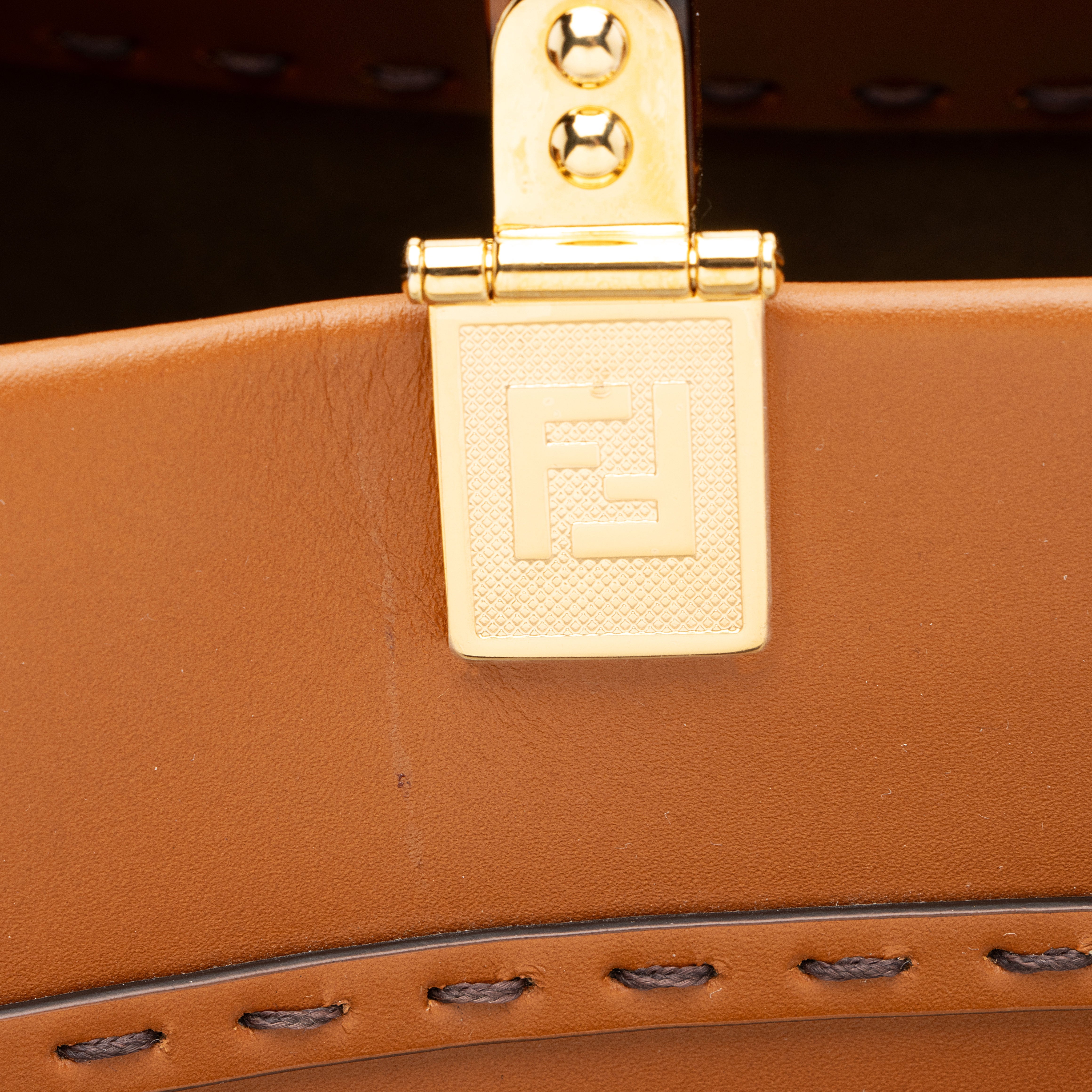 Fendi Leather Sunshine Medium Shopper Tote