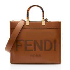 Fendi Leather Sunshine Medium Shopper Tote