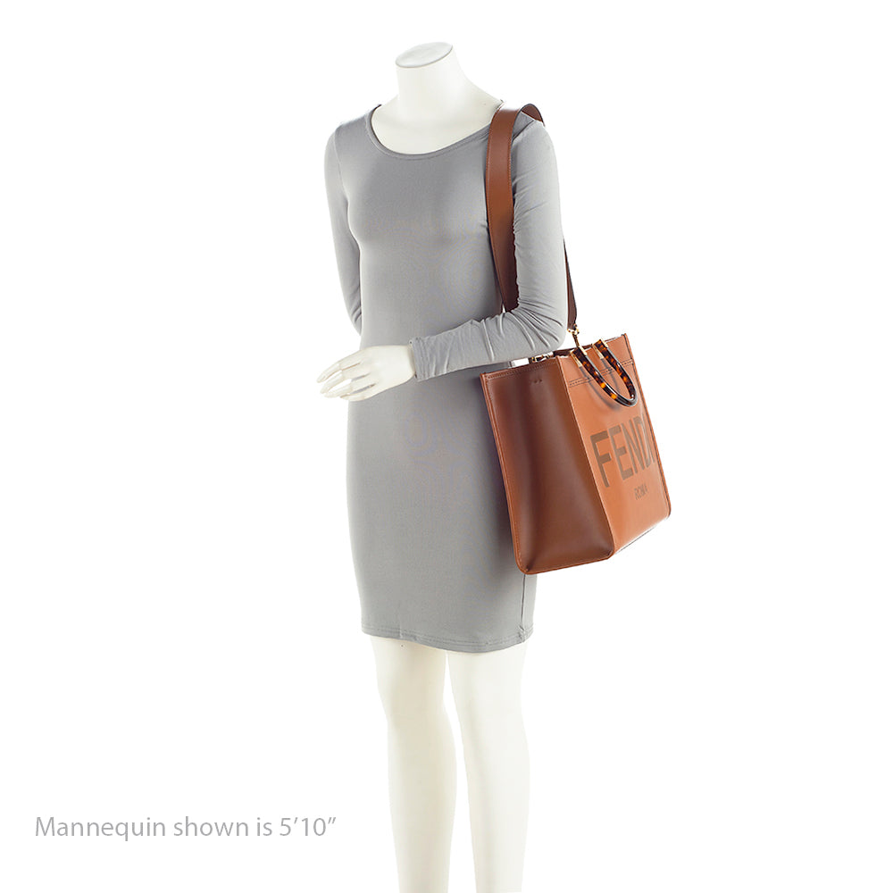 Fendi Leather Sunshine Medium Shopper Tote