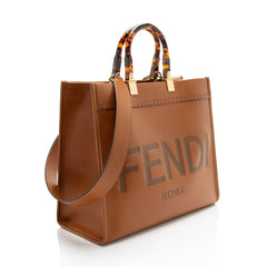 Fendi Leather Sunshine Medium Shopper Tote