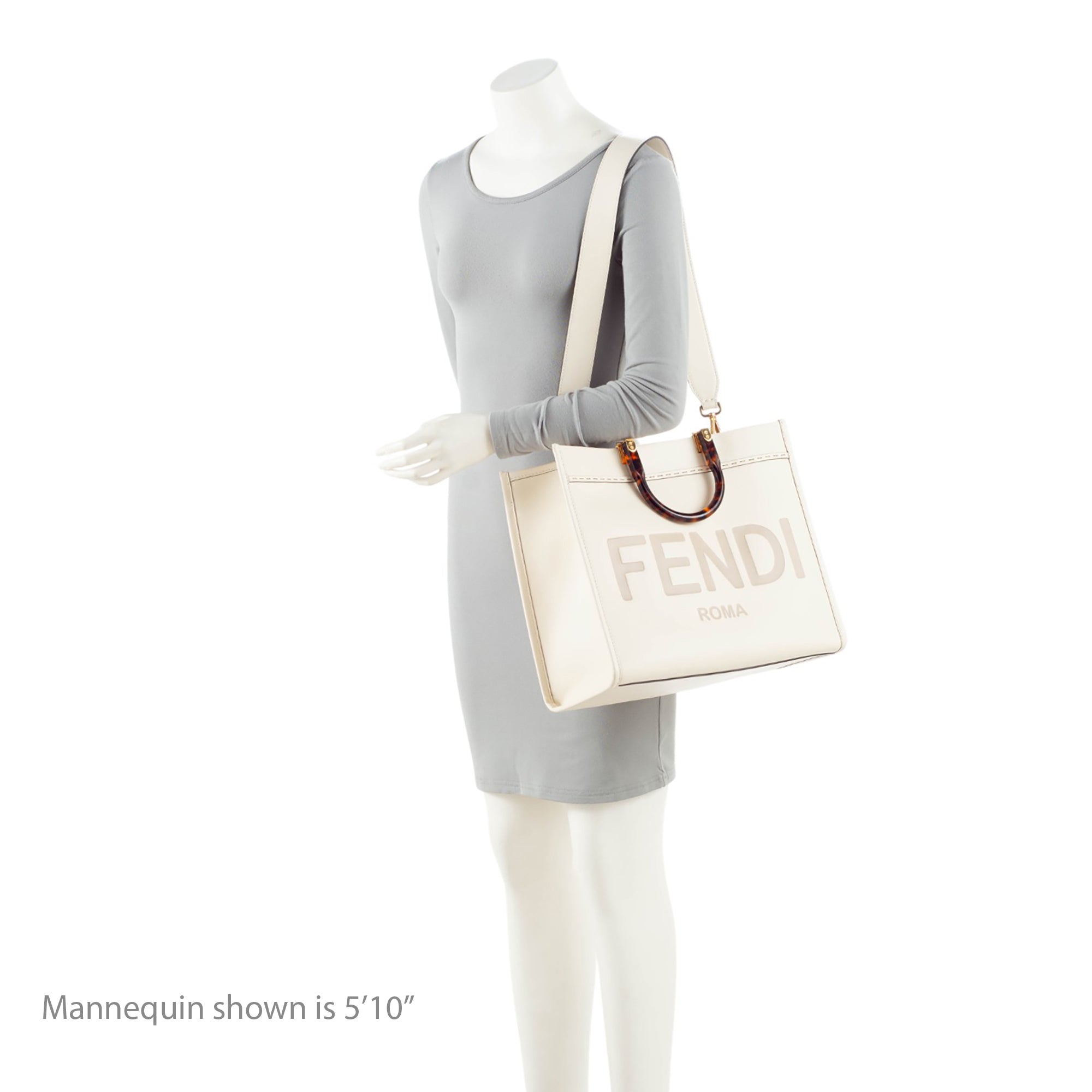 Fendi Leather Sunshine Medium Shopper Tote