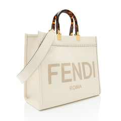 Fendi Leather Sunshine Medium Shopper Tote
