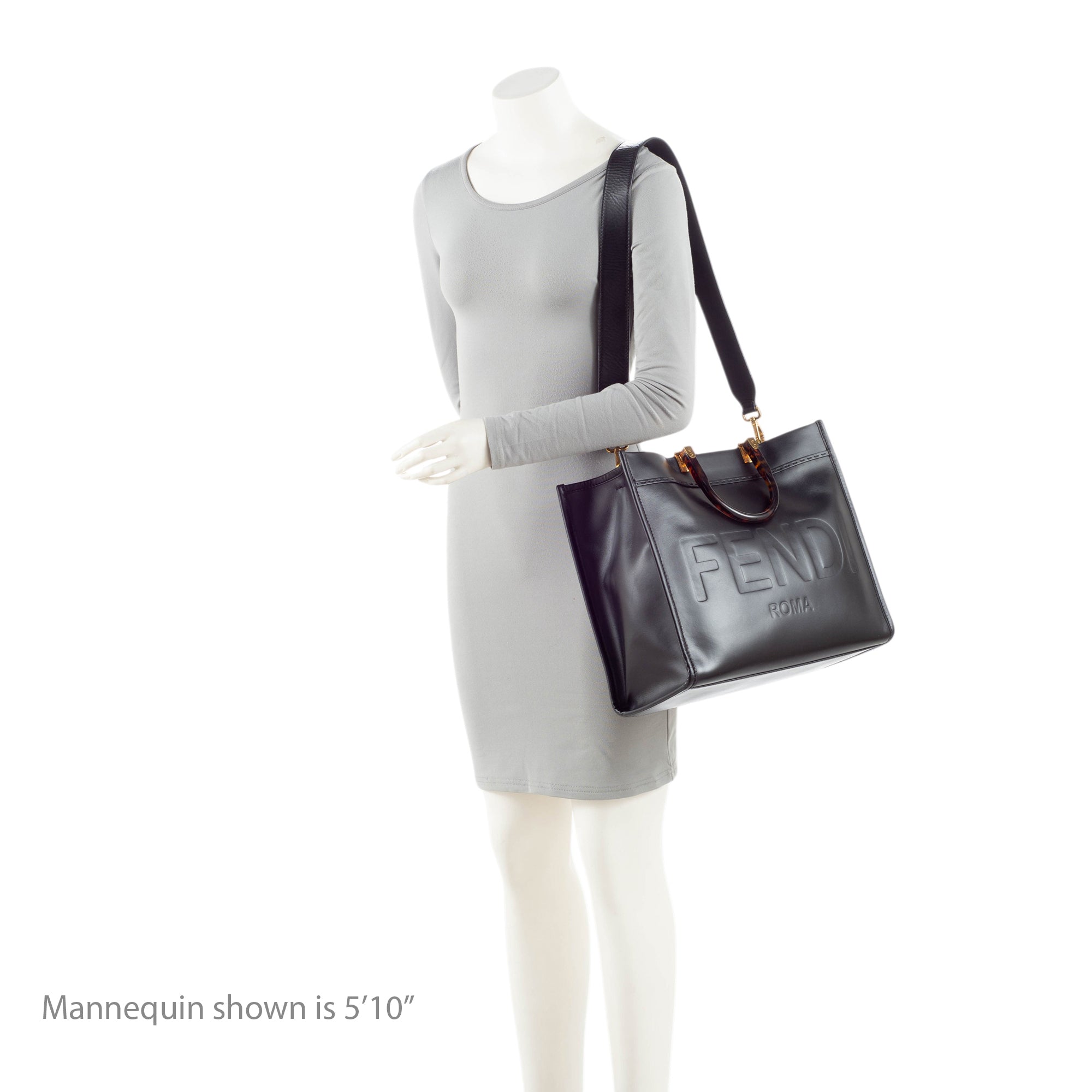 Fendi Leather Sunshine Medium Shopper Tote