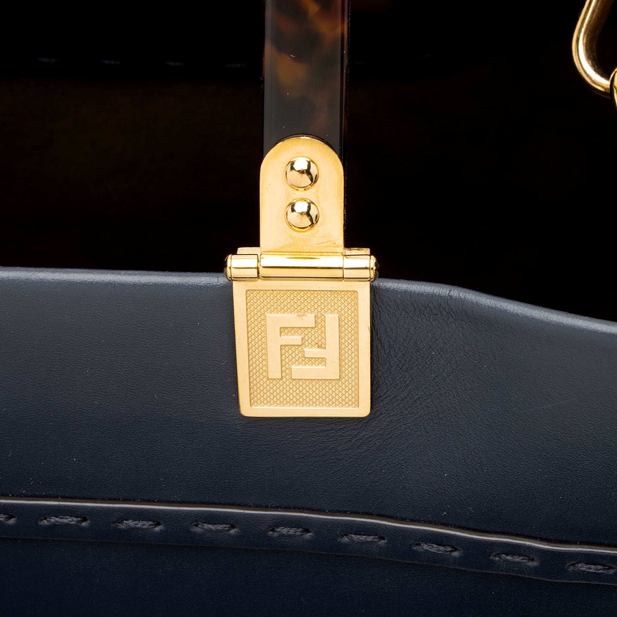 Fendi Leather Sunshine Medium Shopper Tote