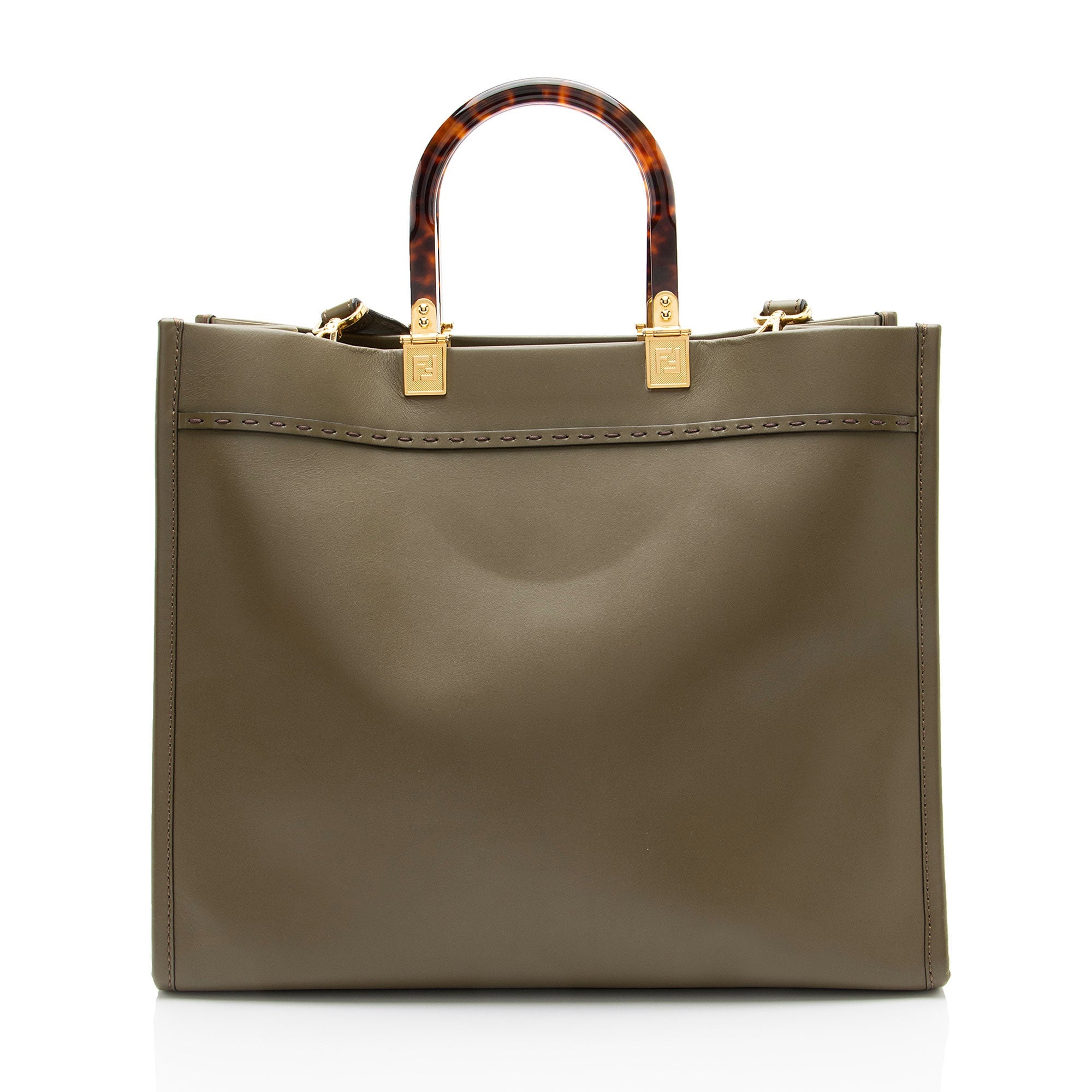 Fendi Leather Sunshine Medium Shopper Tote