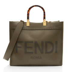 Fendi Leather Sunshine Medium Shopper Tote