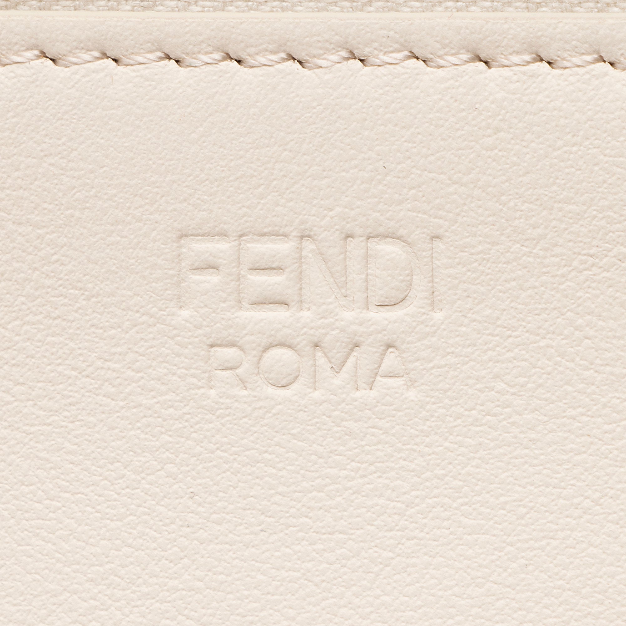 Fendi Leather Velvet Zucca Triplette Clutch