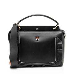 Fendi Leather Waves Dotcom Medium Satchel