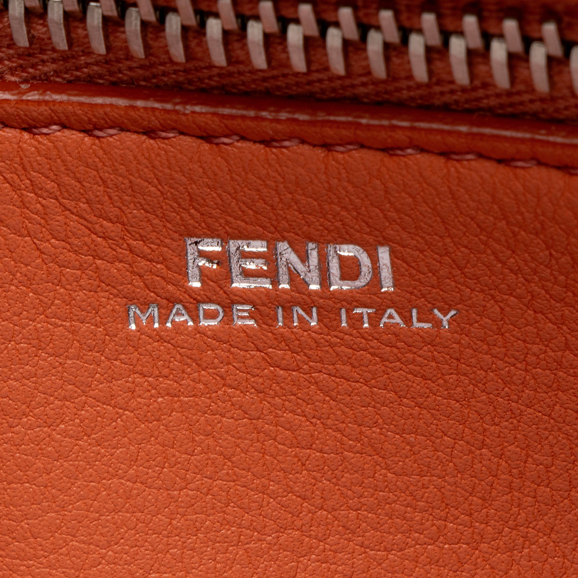 Fendi Leather Waves Dotcom Medium Satchel