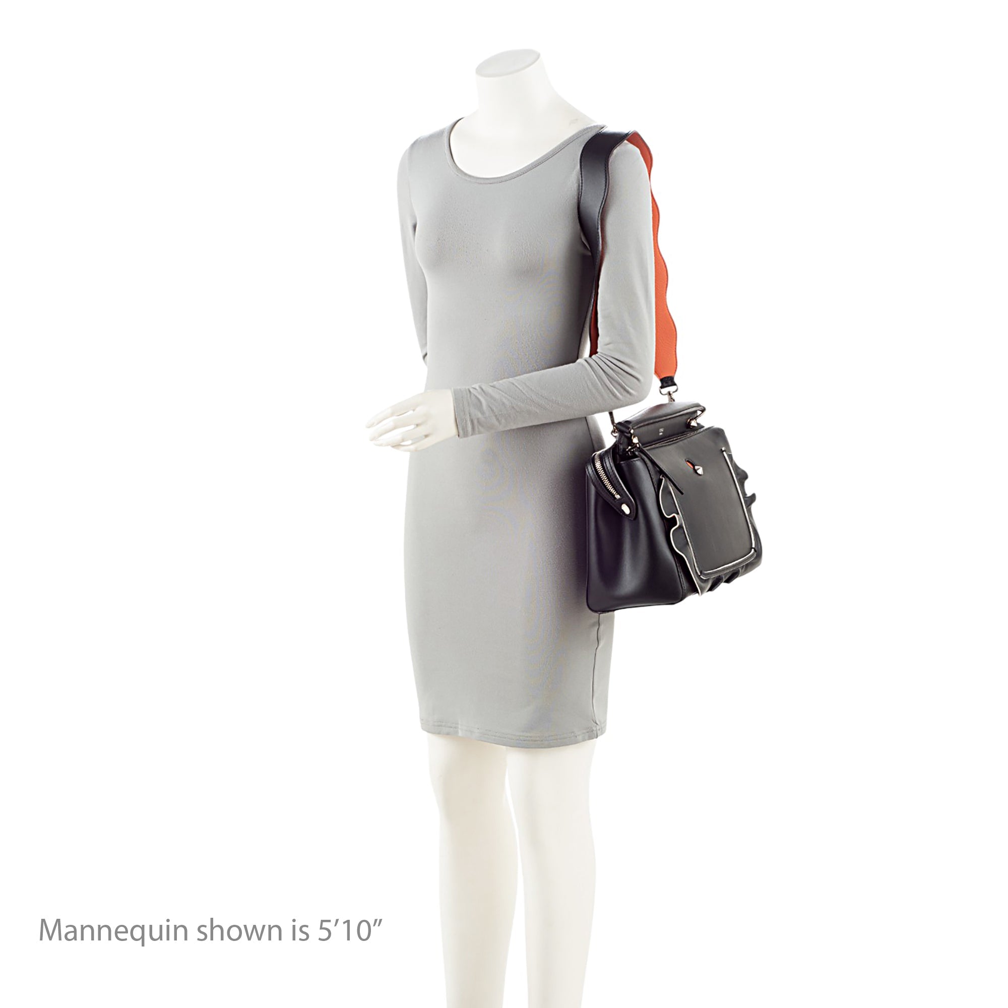 Fendi Leather Waves Dotcom Medium Satchel