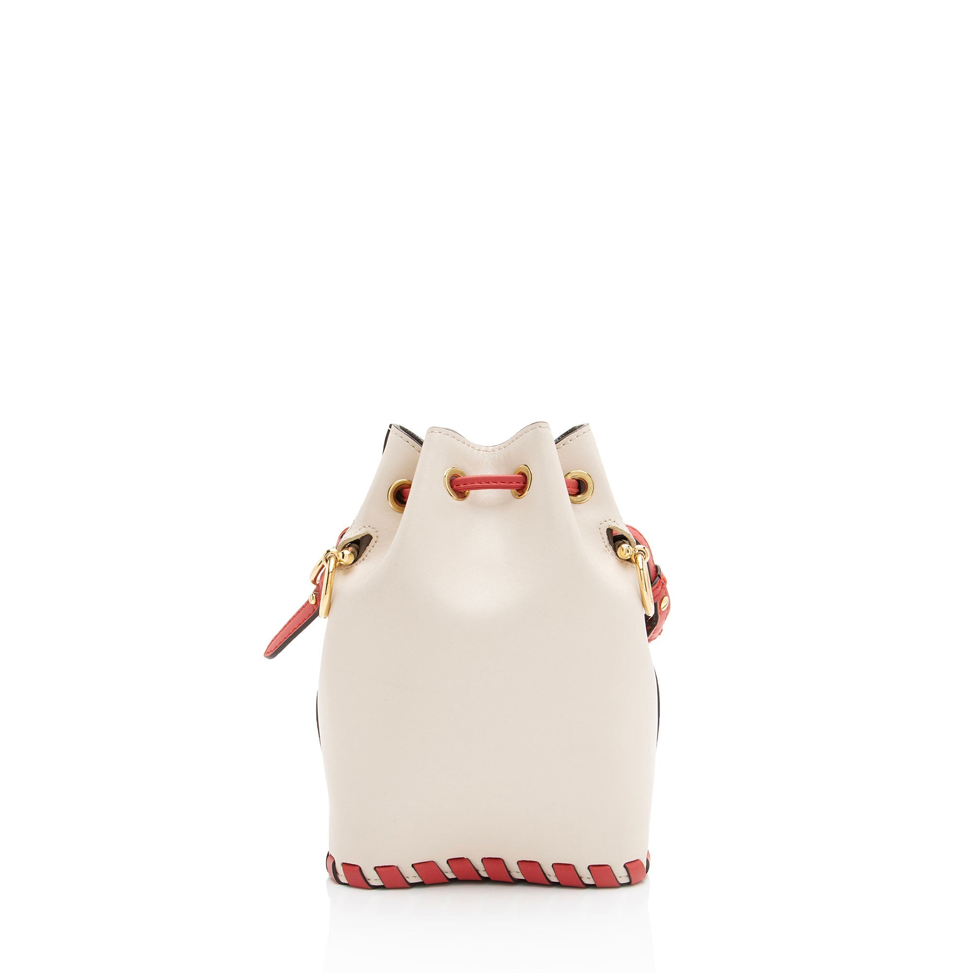 Fendi Leather Whipstitch Mon Tresor Mini Bucket Bag
