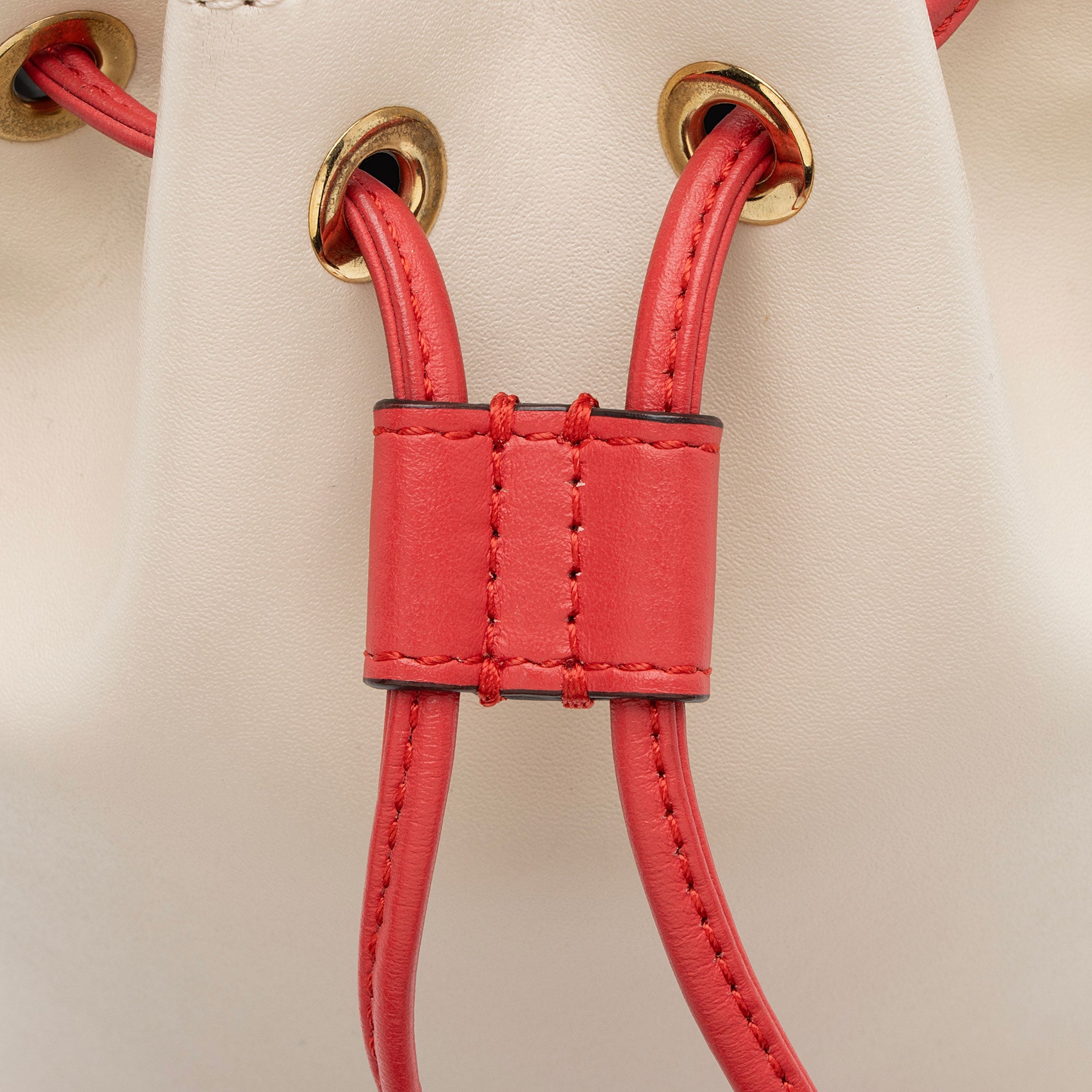 Fendi Leather Whipstitch Mon Tresor Mini Bucket Bag