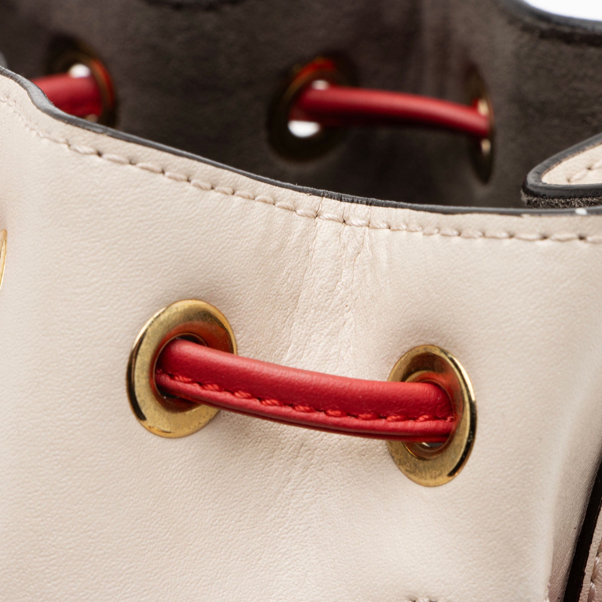 Fendi Leather Whipstitch Mon Tresor Mini Bucket Bag