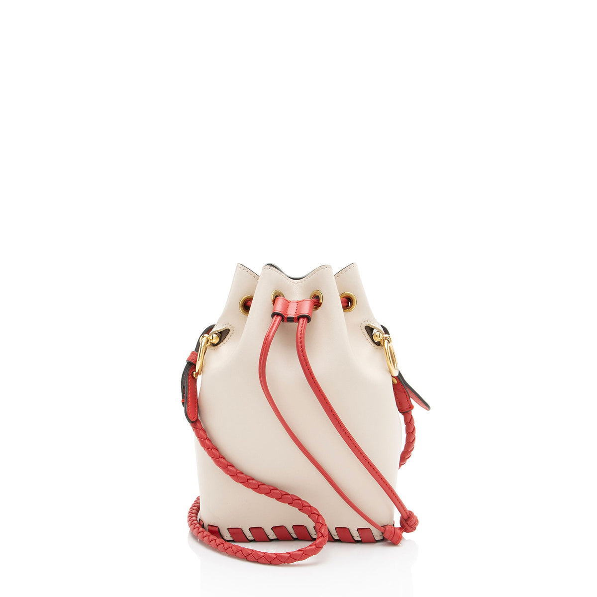 Fendi Leather Whipstitch Mon Tresor Mini Bucket Bag