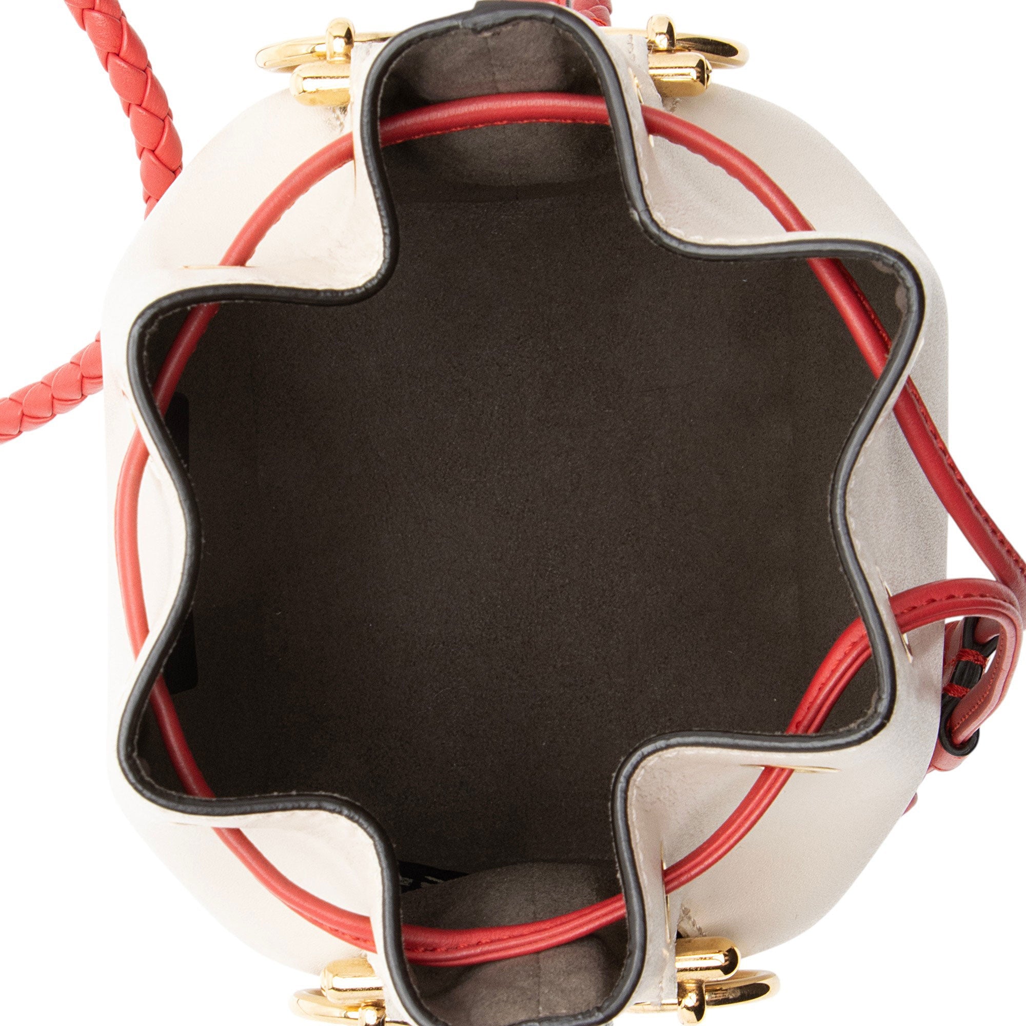 Fendi Leather Whipstitch Mon Tresor Mini Bucket Bag