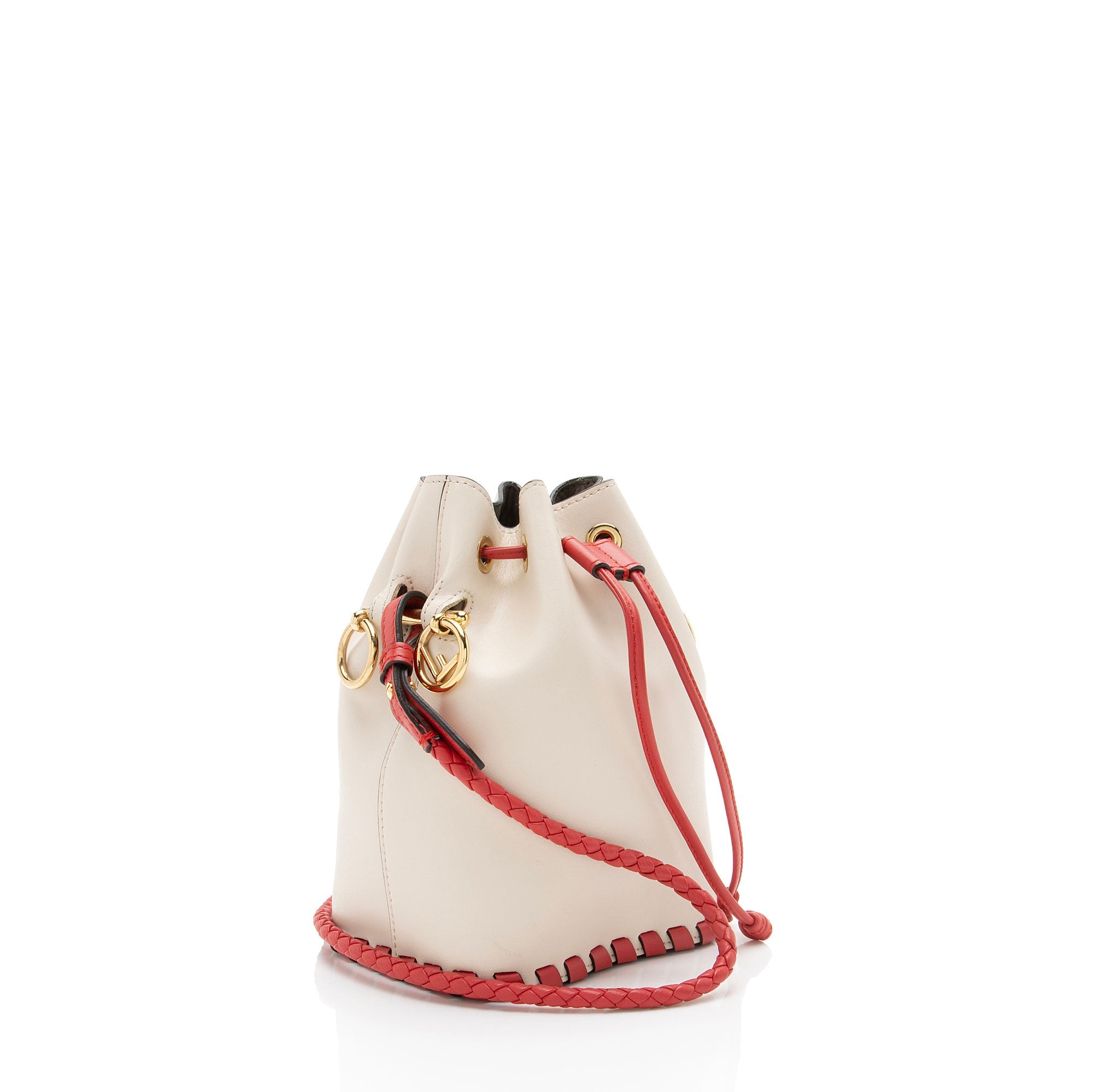 Fendi Leather Whipstitch Mon Tresor Mini Bucket Bag