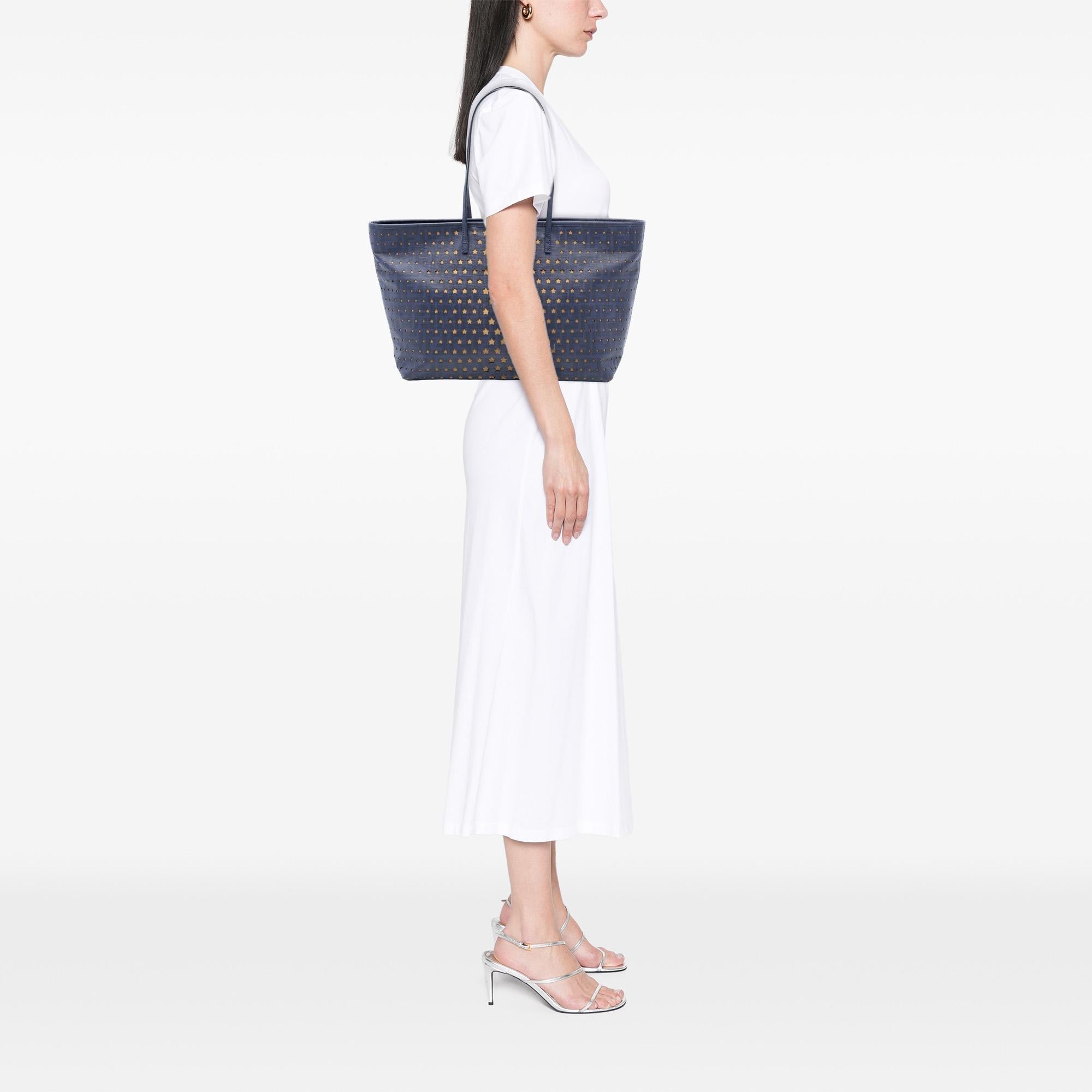 Fendi Medium Coated Canvas Laser Cut Star Roll Tote