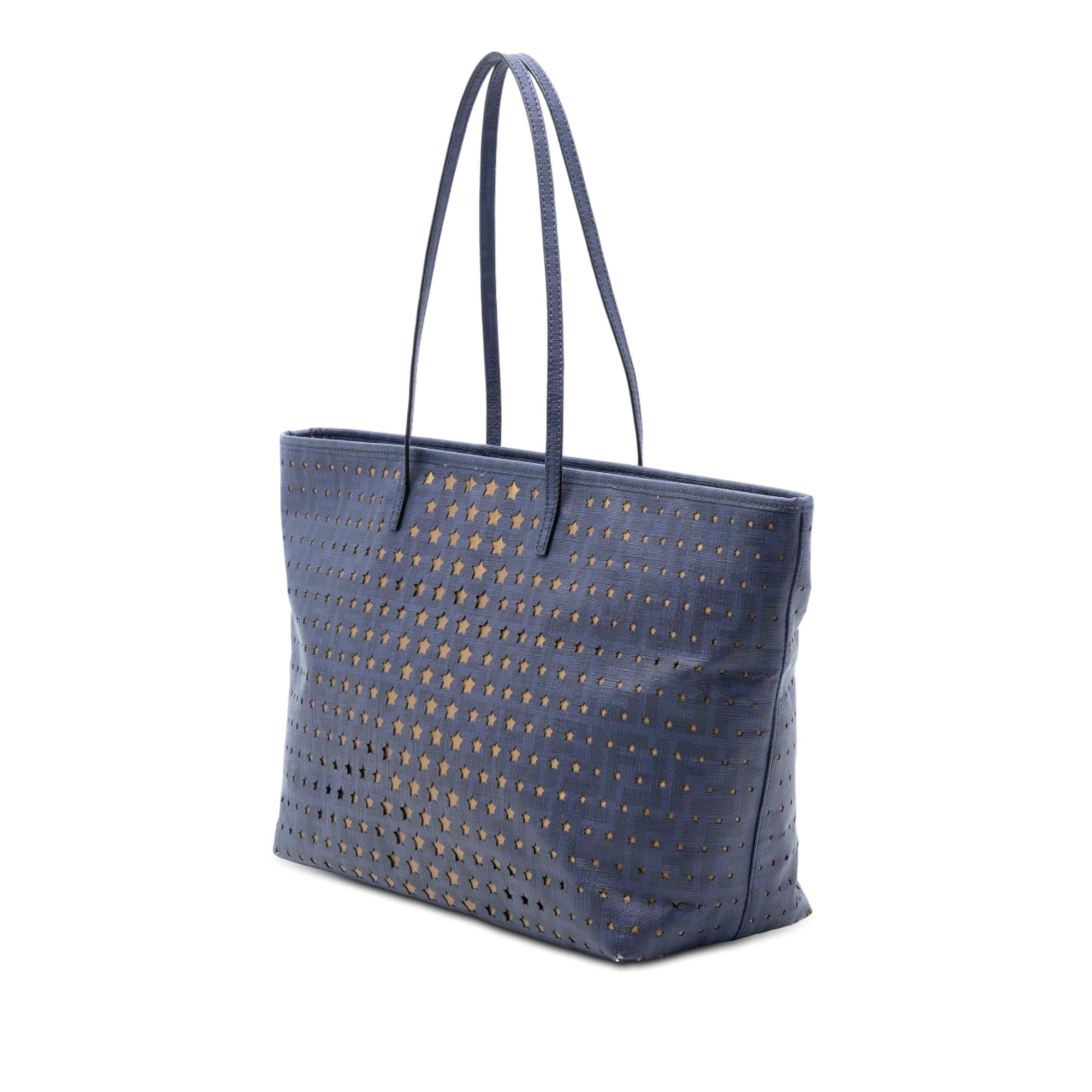 Fendi Medium Coated Canvas Laser Cut Star Roll Tote