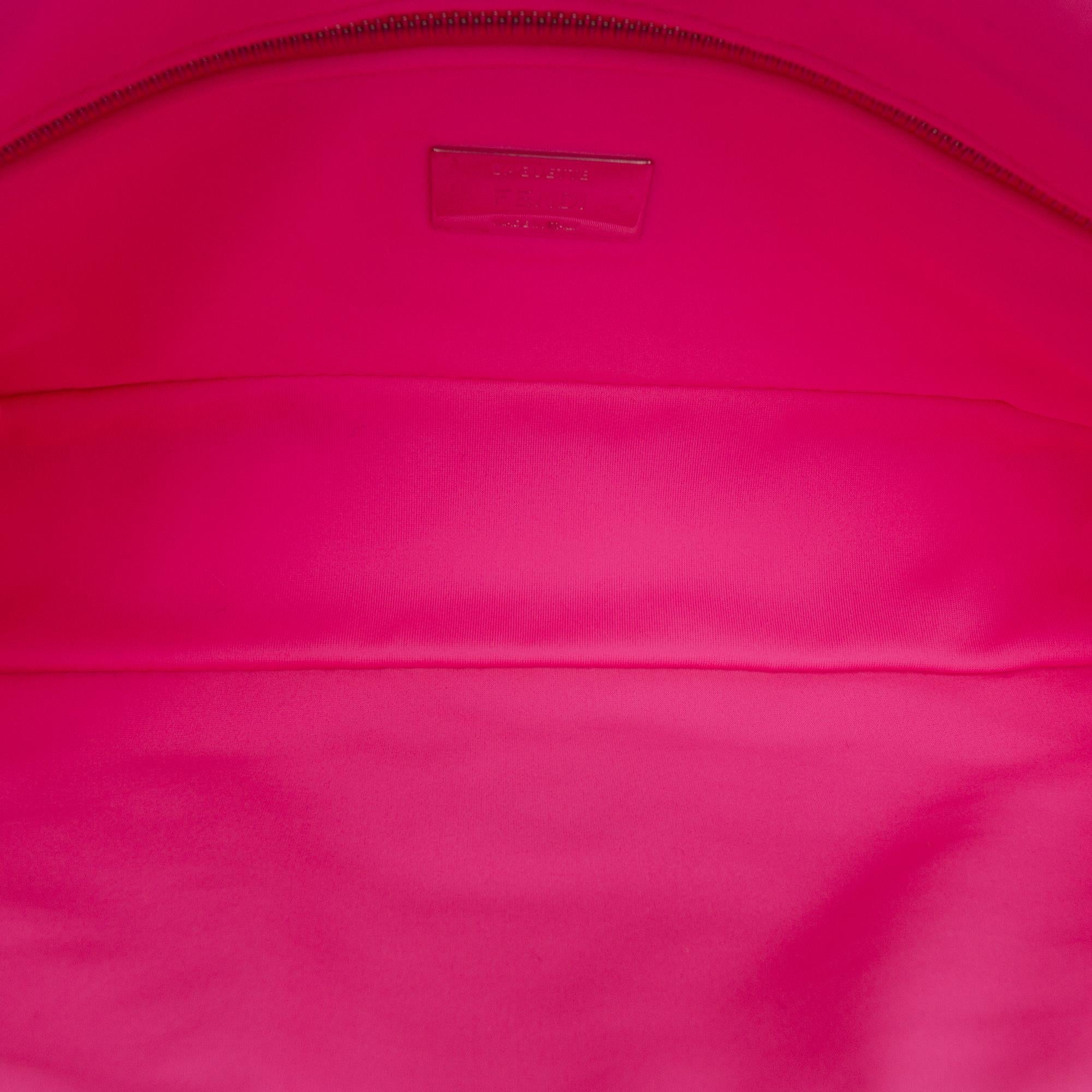 Fendi Medium Embossed Lycra Baguette Satchel