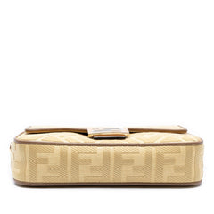 Fendi Medium Embroidered Canvas Baguette Satchel