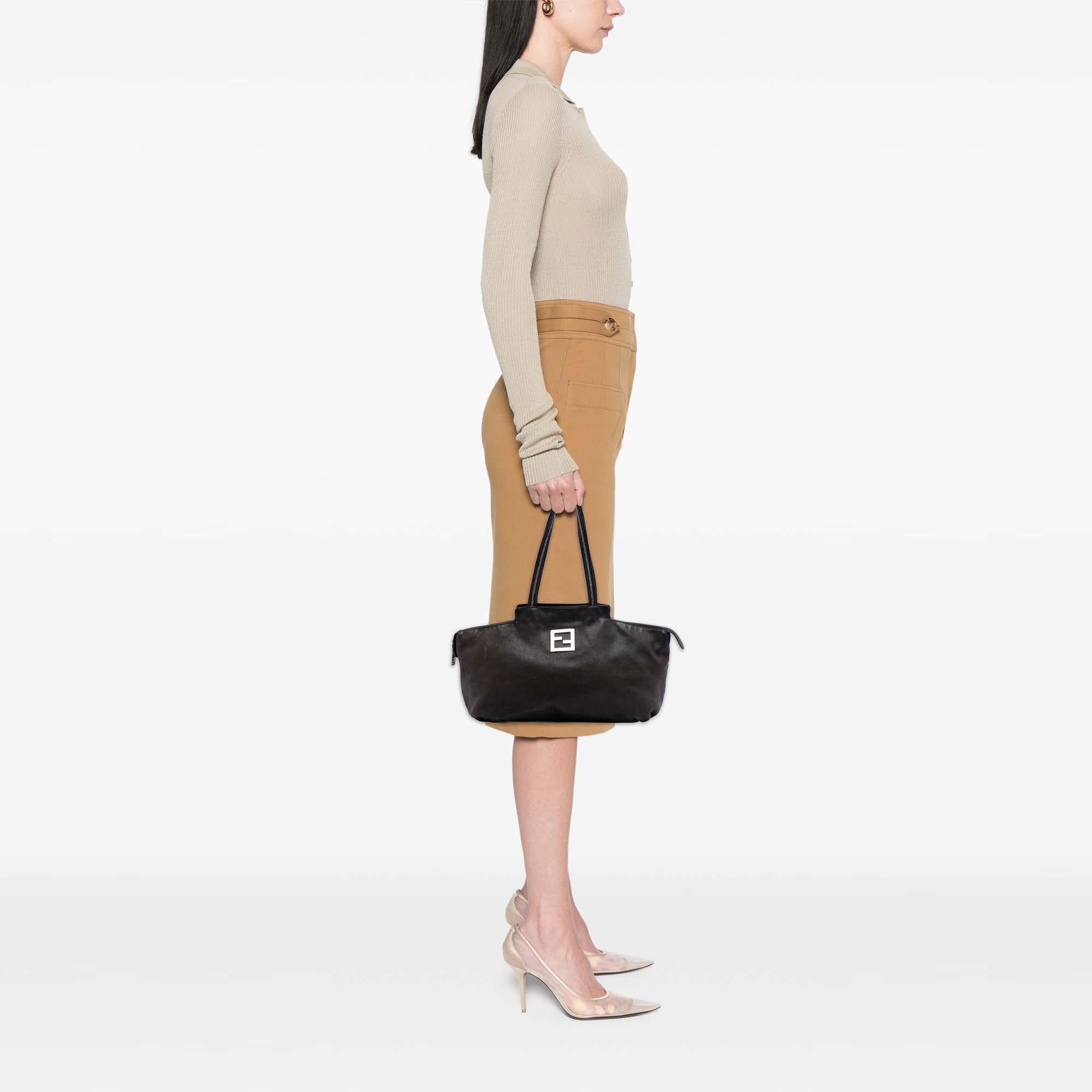 Fendi Medium FF Nubuck Chains Tote
