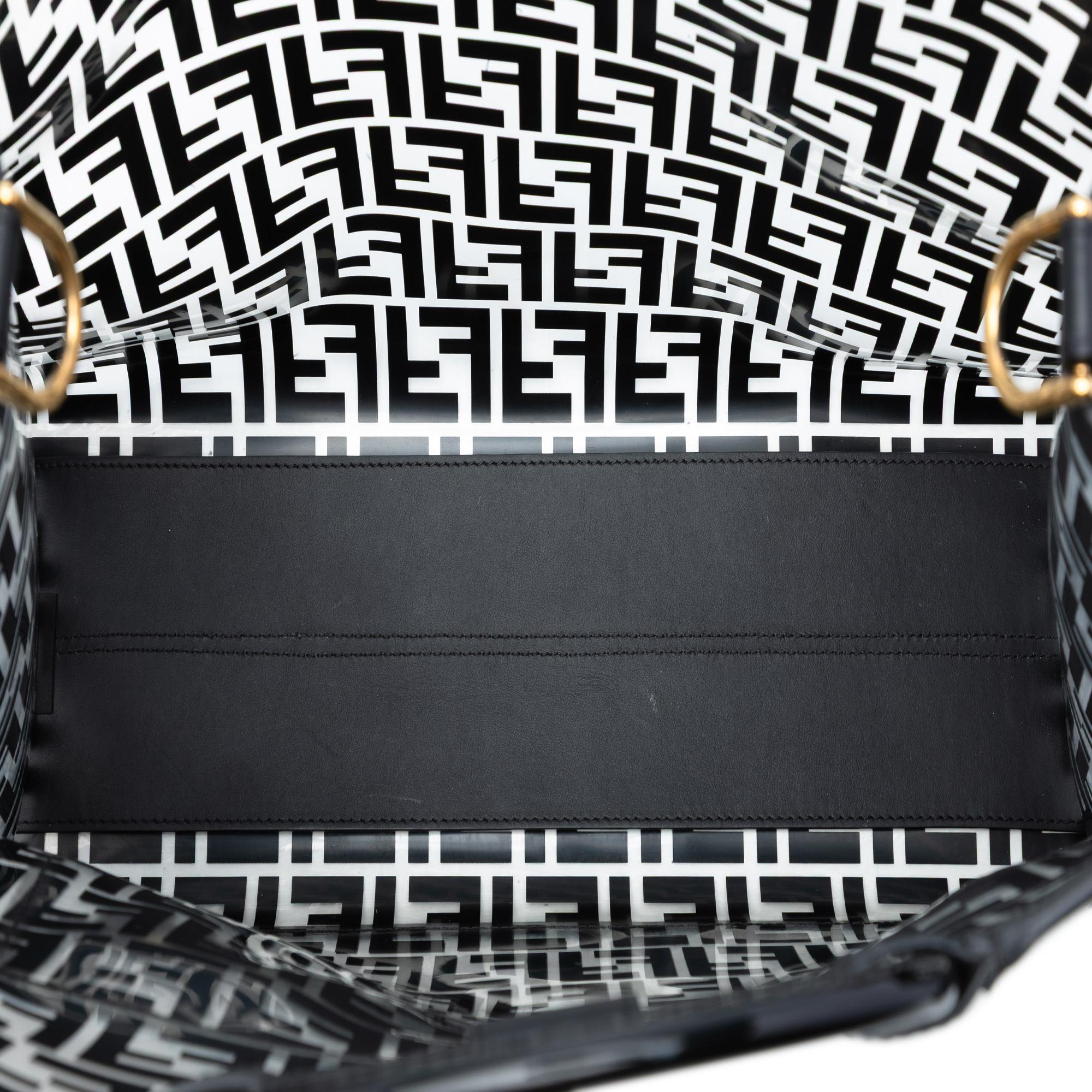 Fendi Medium FF PVC and Vitello Century Runaway Shopper Tote