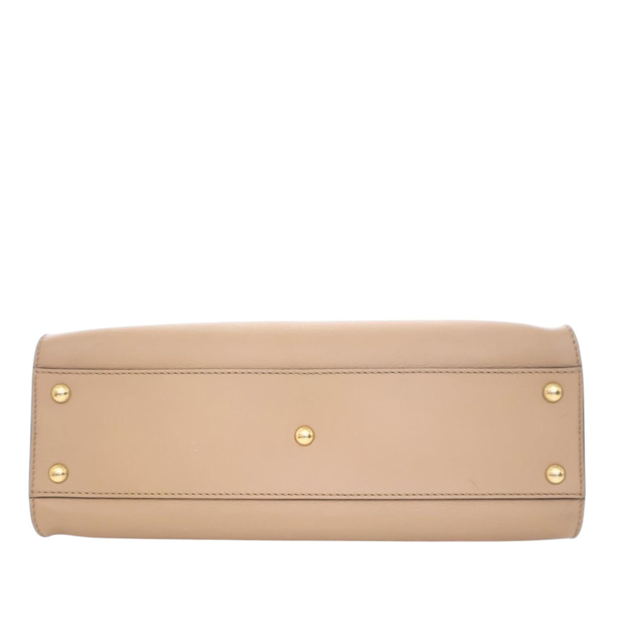 Fendi Medium Leather Peekaboo Iconic Satchel