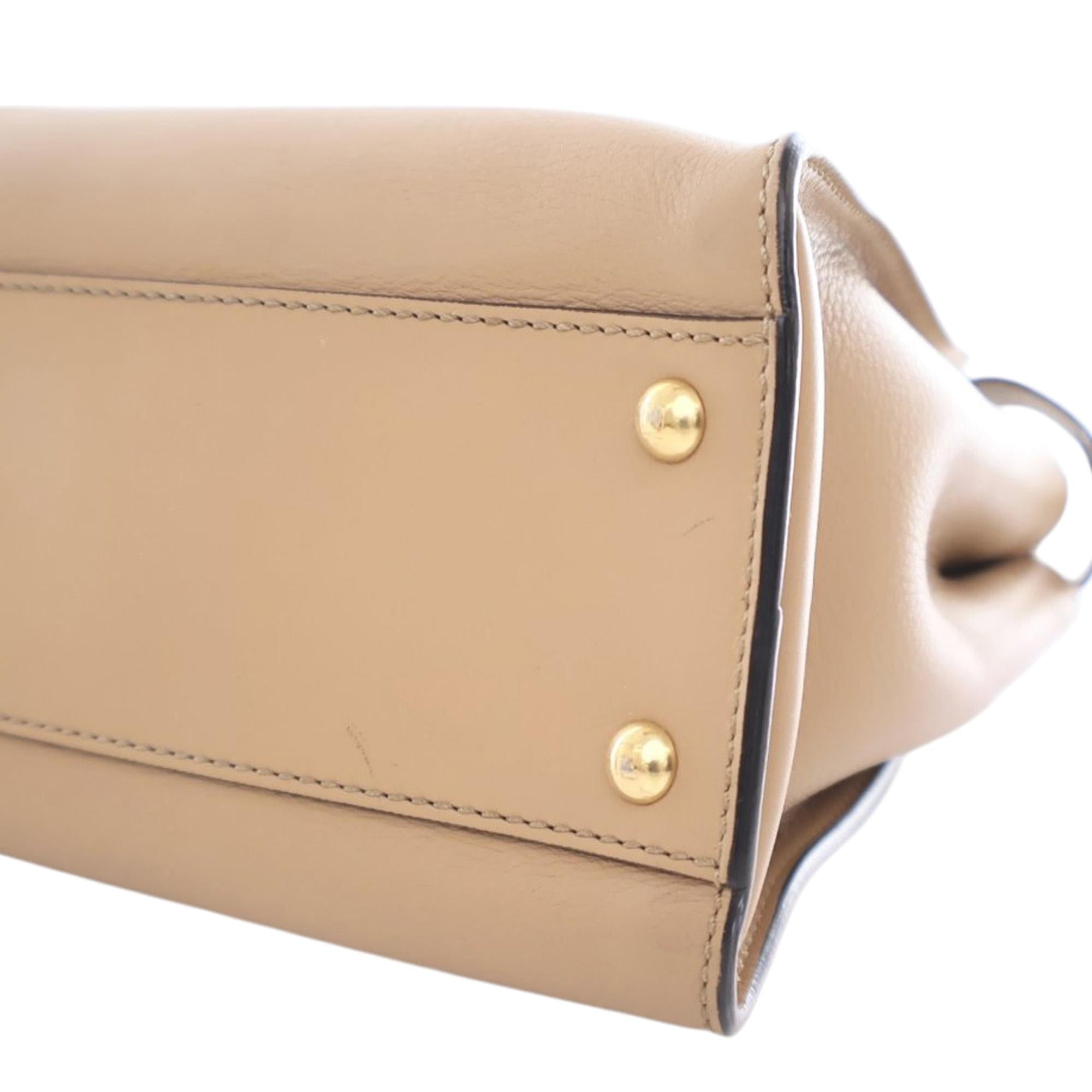 Fendi Medium Leather Peekaboo Iconic Satchel
