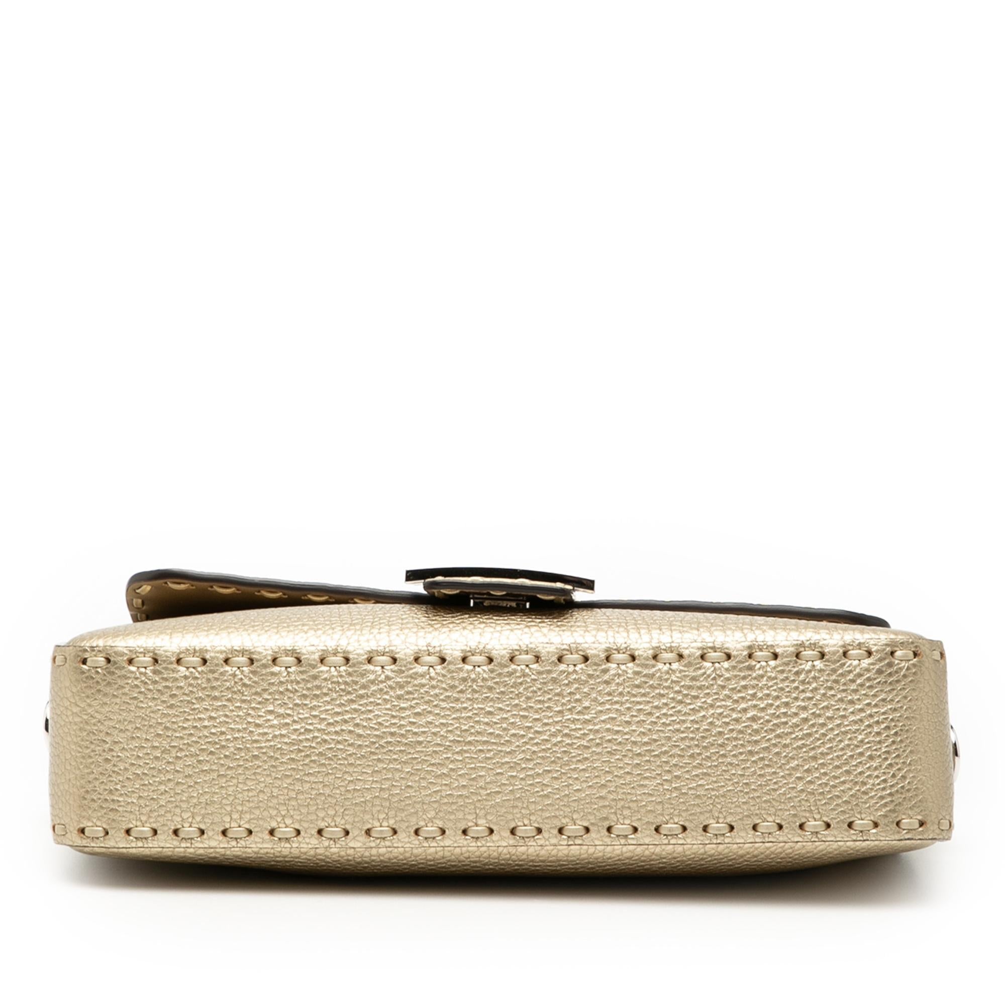 Fendi Medium Leather Selleria Baguette Satchel