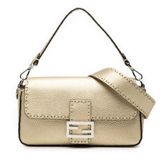 Fendi Medium Leather Selleria Baguette Satchel