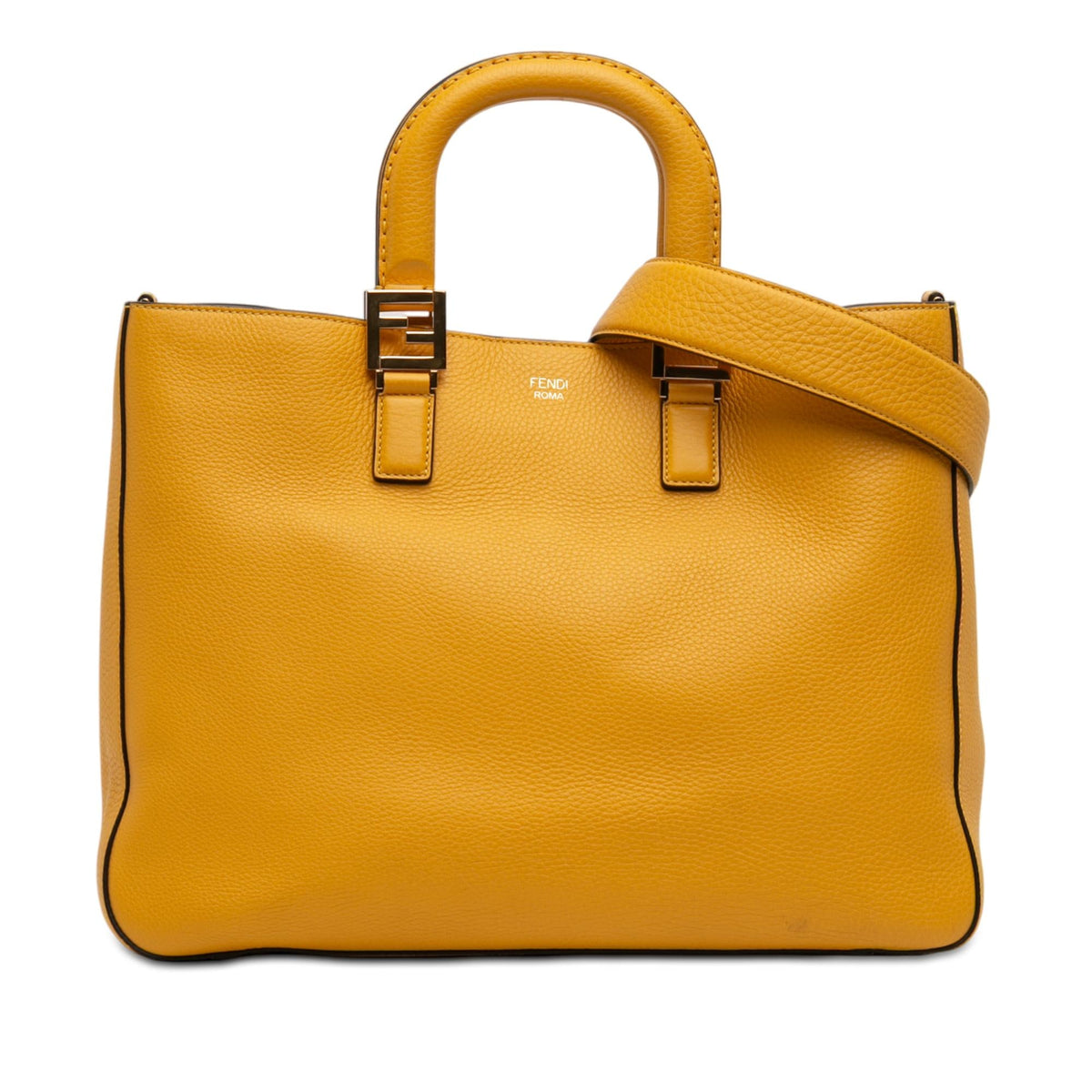 Fendi Medium Leather Selleria FF Tote
