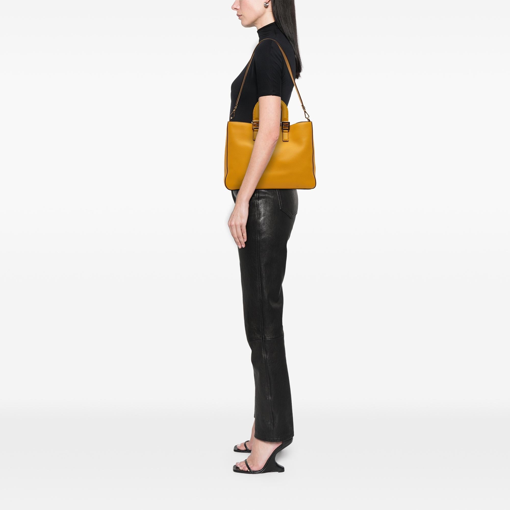Fendi Medium Leather Selleria FF Tote