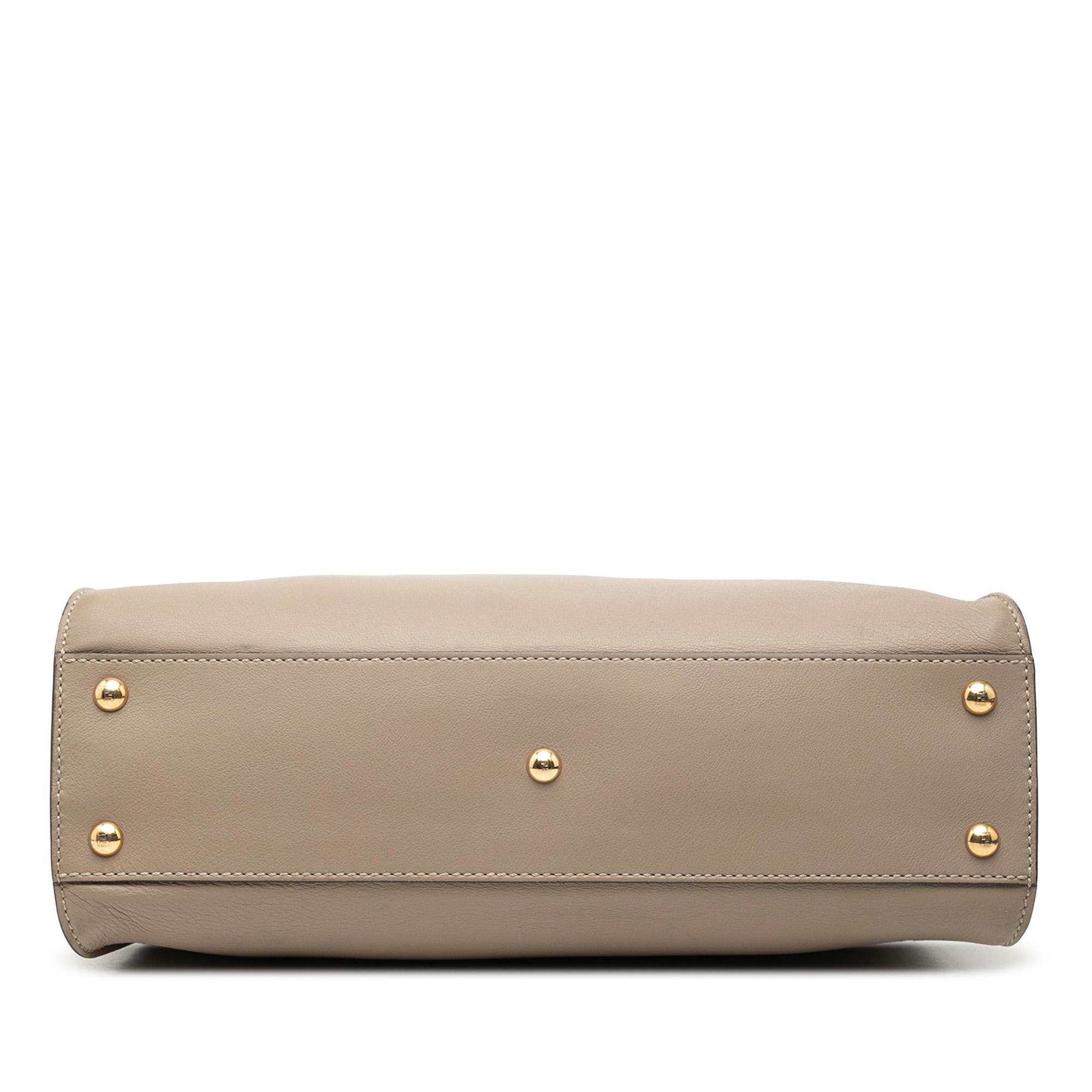 Fendi Medium Leather Selleria Peekaboo Iconic Satchel