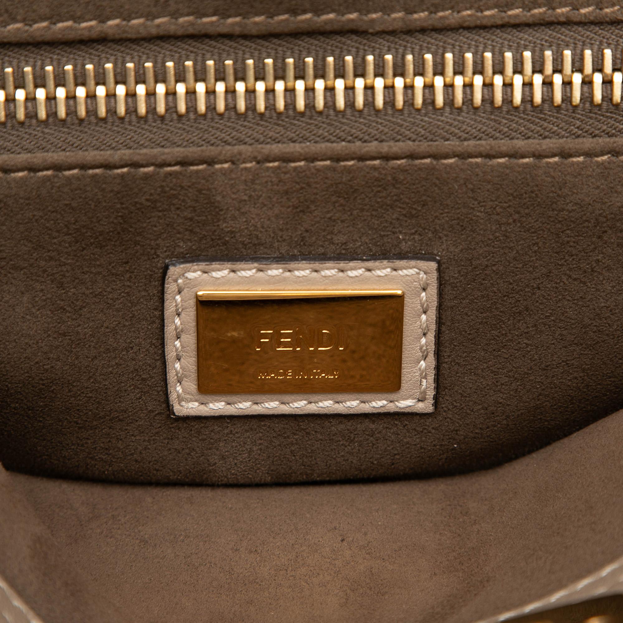 Fendi Medium Leather Selleria Peekaboo Iconic Satchel